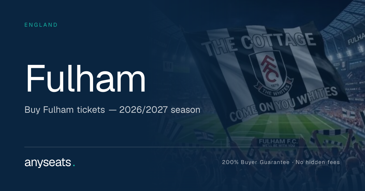 Fulham Tickets — Craven Cottage | Anyseats